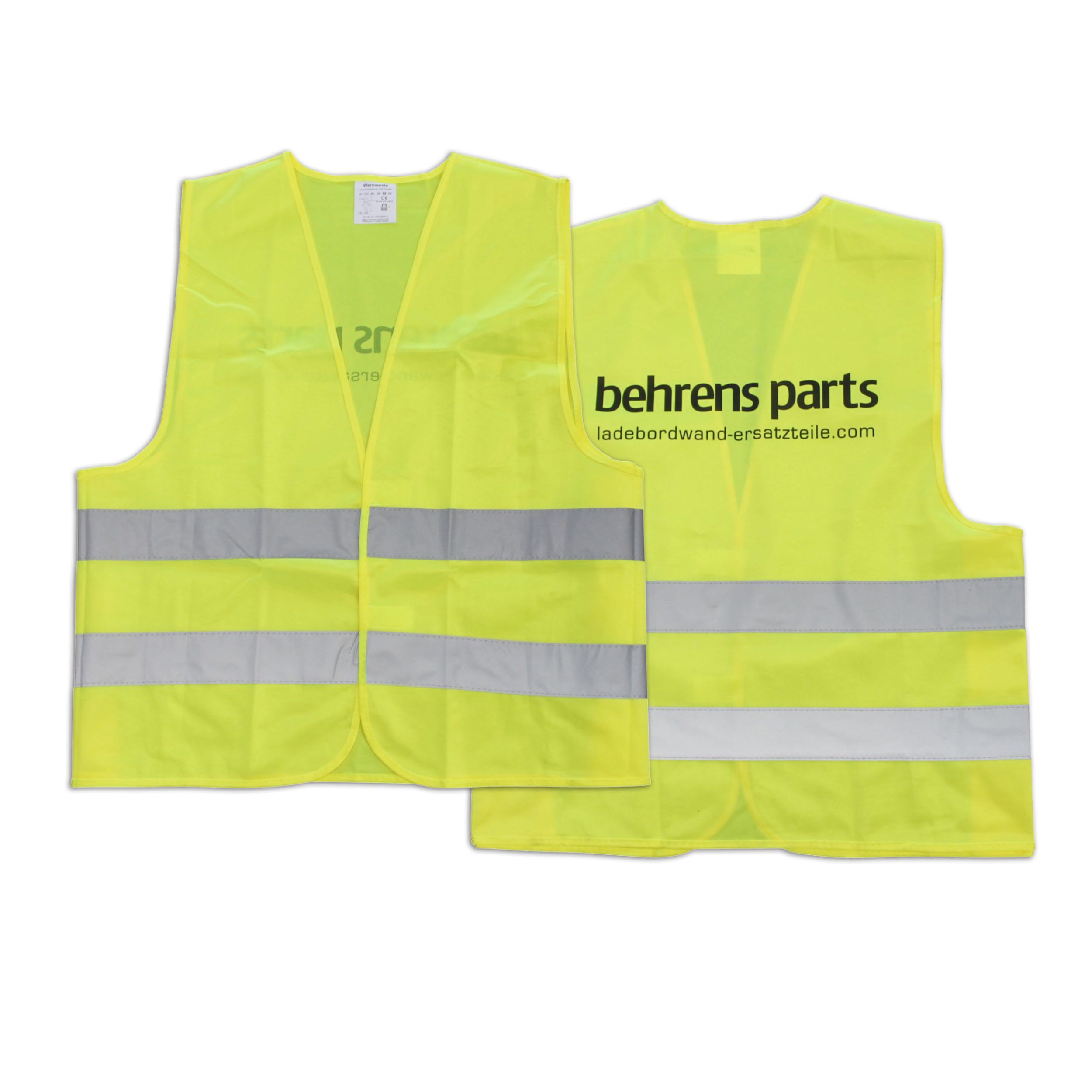 Warnweste Sicherheitsweste Behrens Ladebordwand Ersatzteile Lkw Transporter Weste Gelb Signal