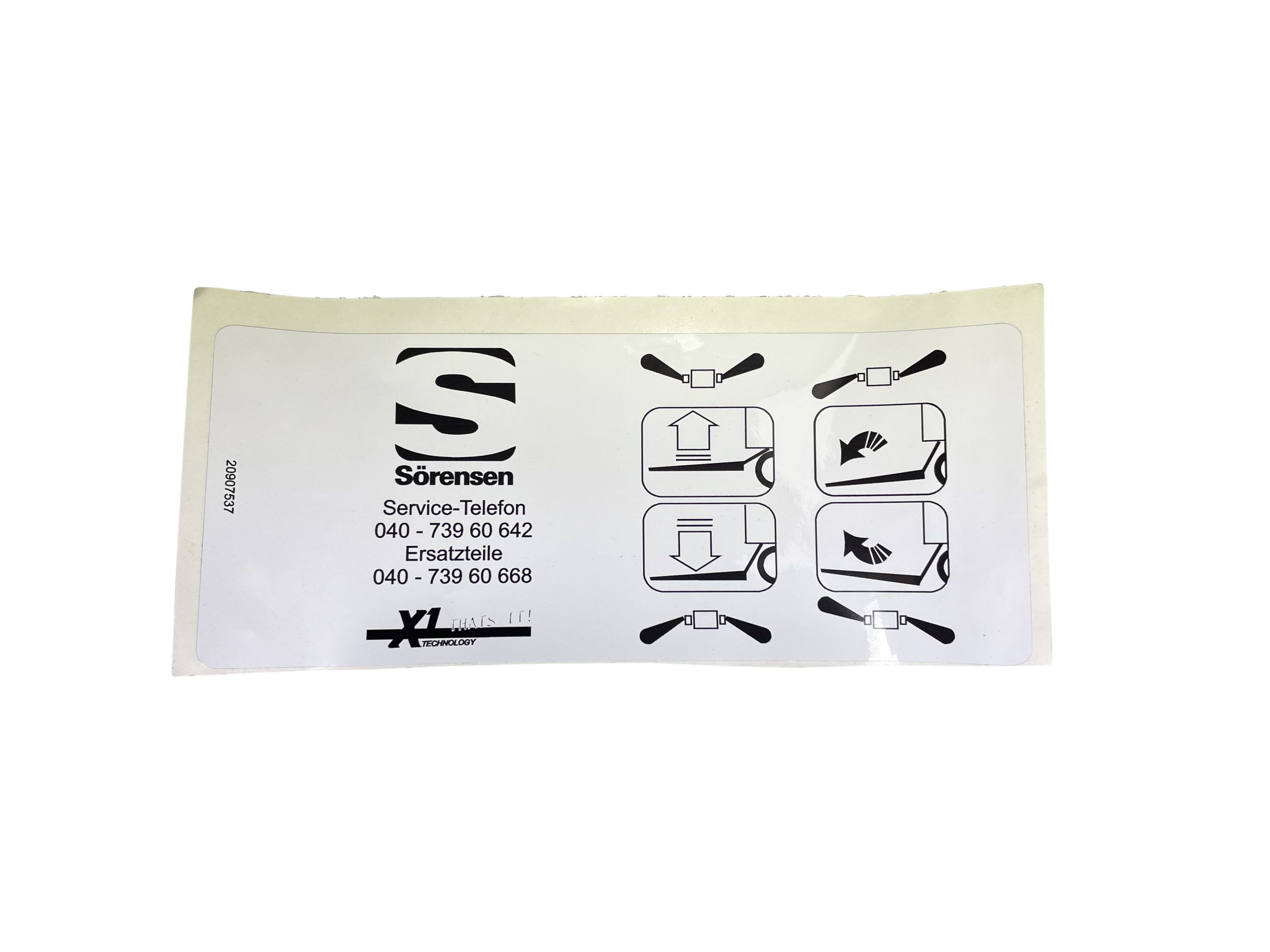 Sörensen Steuerkastenschild Soe E00026 20907537 Sörensen Steuerkastenschild Soe E00026 20907537